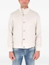 Herno Buttoned Bomber Jacket In White