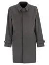 Herno Men Wool And Cashmere Coat In Gray