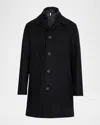 Herno Men's Wool-blend Coat W/ Removable Bib In Animal Print