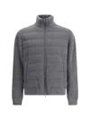 Herno Wool Bomber Jacket In Gray
