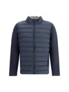 Herno Men Wool Double Layered Jacket In Blue
