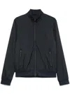 Herno Jacket High Collar Side Zip Pockets In Black