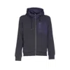 Herno Quilted Hoodie With Drawstring And Long Sleeves In Blue