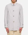 Herno Long Sleeved Button-up Jacket In Grey