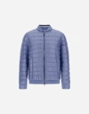 Herno Quilted Zip-front Jacket In Blue
