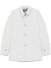 Herno Mens Woven Raincoat In White