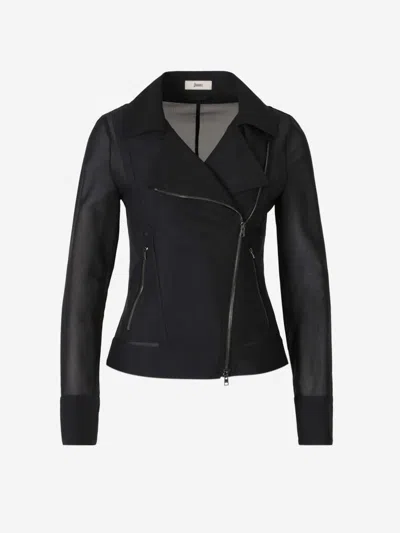 HERNO HERNO MESH BIKER JACKET