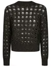 Herno Mesh Crewneck Sweater In Black