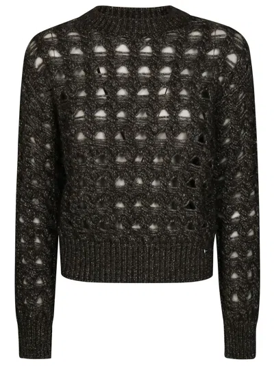 HERNO MESH CREWNECK SWEATER
