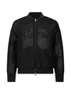 Herno Mesh Zip-up Bomber Jacket In Black