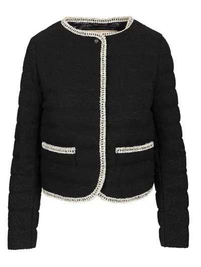 Herno Bright Boucle Jacket In Black