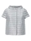 Herno Metallic Effect Hood In Grau