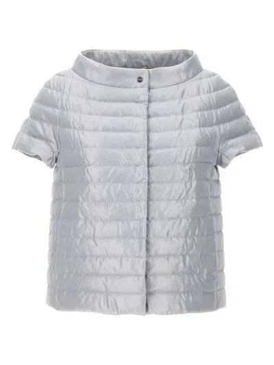 HERNO METALLIC-EFFECT PUFFER JACKET