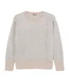 Herno Crew Neck Long Sleeve Sweater In Gray