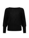 Herno Metallic Knitted Top In Black