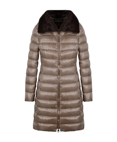 Herno Metallic Padded Down Coat In Multicolor