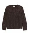 Herno Metallic Ribbed Knit Sweater In Brown