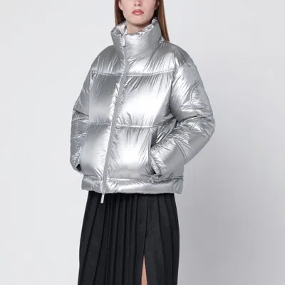 Herno Metallic Shield Laminar Jacket In Silver