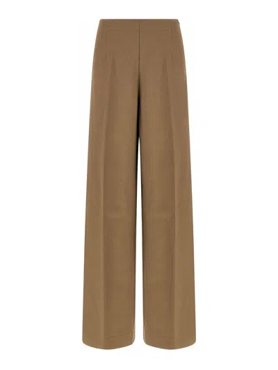 Herno Sequin Embellished Wide Leg Trousers In Brown