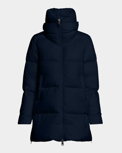 Herno Mid-length Down Puffer Jacket In Blue