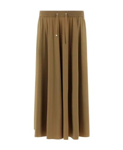 HERNO HERNO ELASTIC WAIST DRAWSTRING MIDI SKIRT