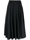 Herno Mid-length Flared Skirt In Schwarz