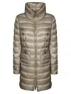 Herno Mid-length Puffer Jacket With Tailored Fit And High Collar In Multi