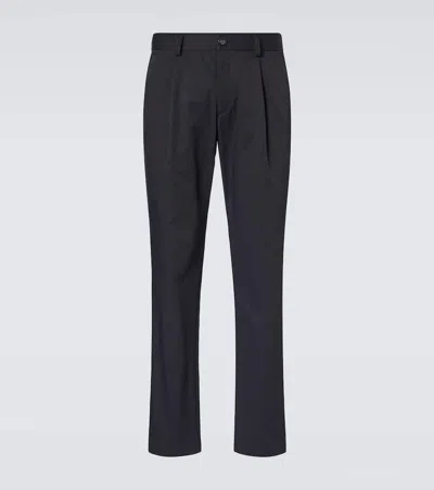 Herno Mid-rise Straight Pants In Blue