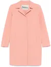Herno Single-breasted Long-sleeved Coat In Rosa In Pink