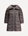 Herno Women Midi Down Jacket In Brown