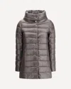 Herno Women Midi Down Jacket In Brown