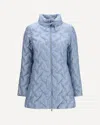 Herno Midi Down Jacket In Blue