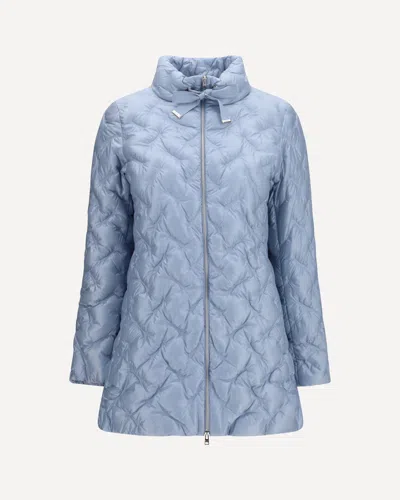 Herno Midi Down Jacket In Blue