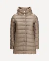 Herno Midi Down Jacket In Brown