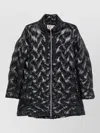 Herno Midi Down Jacket High Collar Quilting In Multi