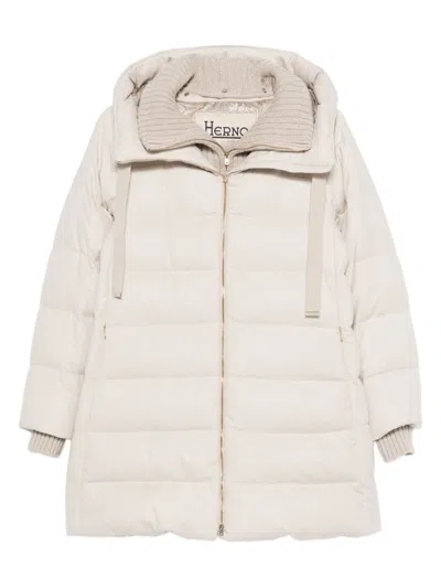 Herno Midi Down Jacket In Pink