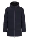 Herno Padded Jackets With Hood And Cuffs In Blue
