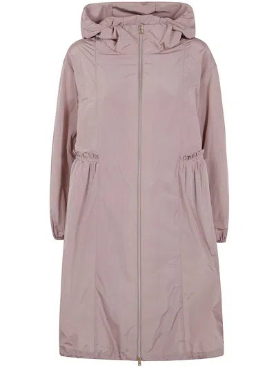 Herno Midi Hooded Jacket In Purple