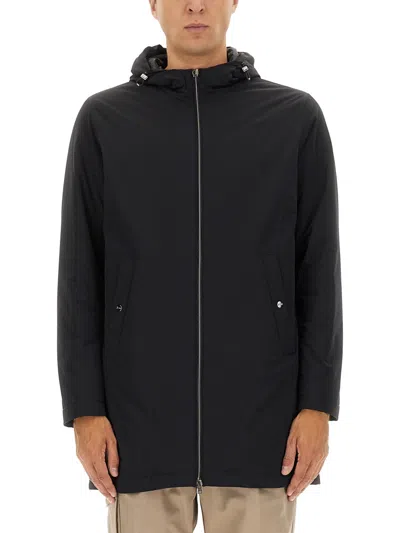 Herno Midi Parka Coat In Animal Print