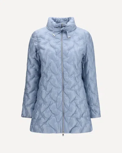 Herno Midi Quilted High-neck Jacket In Multi