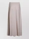 Herno Midi Skirt With Drawstring And Elastic Waistband In Gray