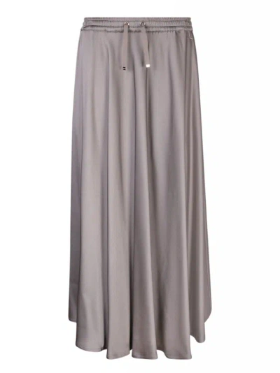 Herno Midi Skirt With Elastic Waist In Grey
