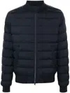 Herno Midnight Blue Goose Down Padded Jacket In Black