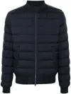 Herno Midnight Blue Goose Down Padded Jacket In Black