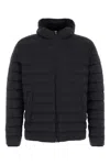 Herno Midnight Blue Stretch Nylon Jacket In Black