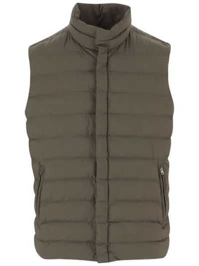 Herno Military Green Padded Nylon Vest