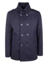 Herno Padded Nylon Coat With Removable Bib In Blue