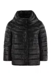Herno Mini Cape With Jewelled Sleeves In Black