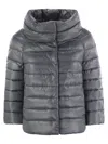 Herno Sofia Down Cape In Light Blue