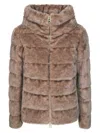 Herno Mini Light Puffer Jacket In Brown